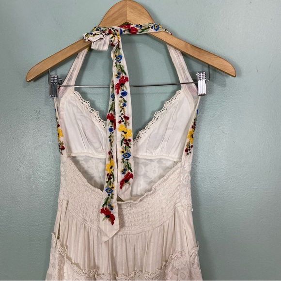 Free People Keila Midi Dress Embroidered Floral Lace XS - Picture 8 of 10